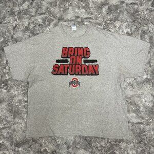 OHIO STATE Buckeyes "Bring On Saturday" Short Sleeve T-Shirt XXL Gray Football